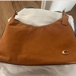 Coach Juliet Shoulder Bag in suede with gold hardware